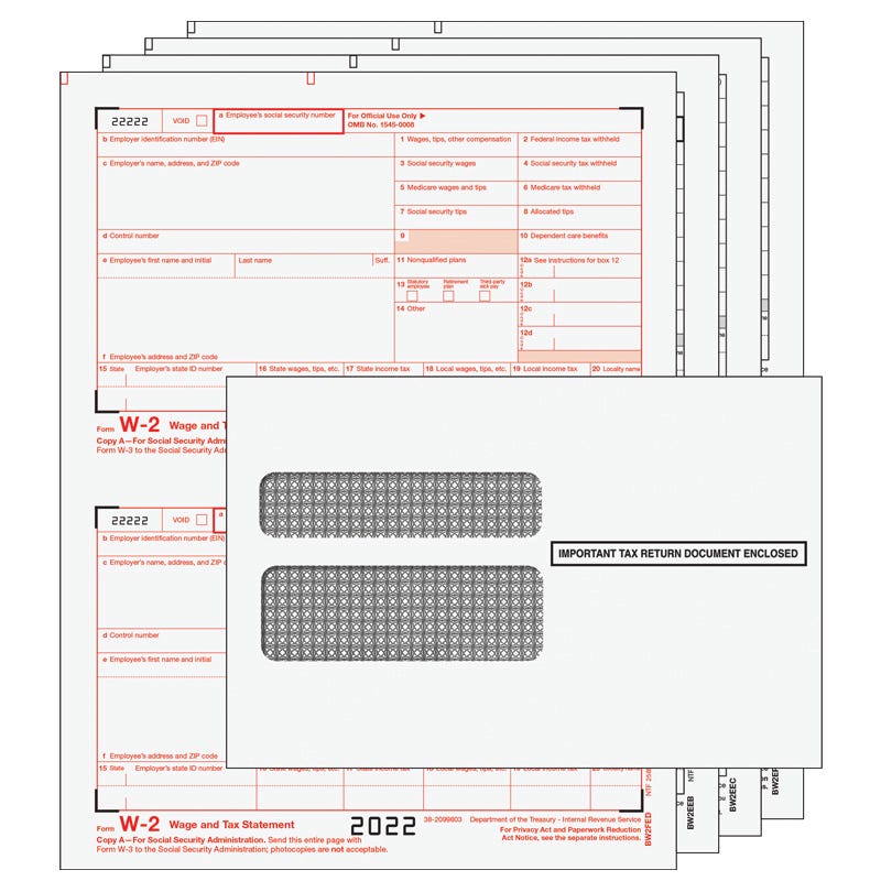 W-2 Kits & W-3 Transmittal